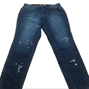 NWOT No-gap Skinny Jeans Paint/Bleach Splatter 16W